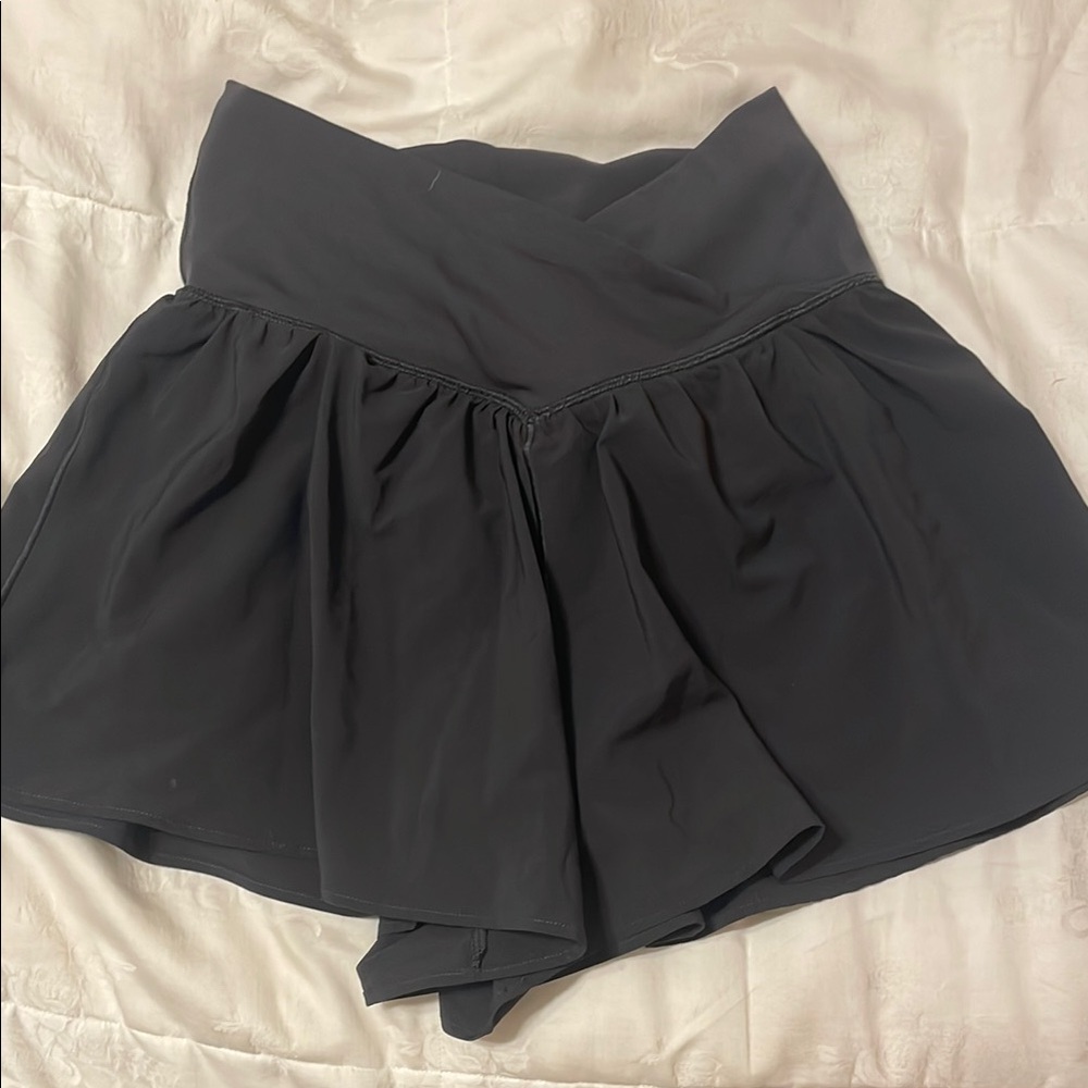 Aerie Black Shorts with crossover waistband